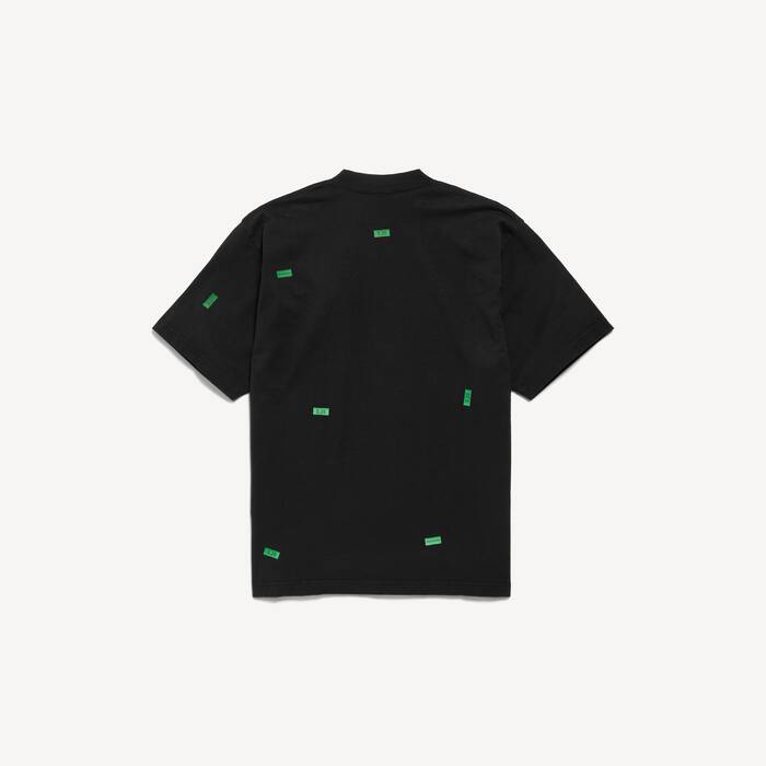 520 Stickers T-shirt Mittlere Passform f&uuml;r Herren in Schwarz/gr&uuml;n - Herren | Balenciaga Deutschland DE - Image 2