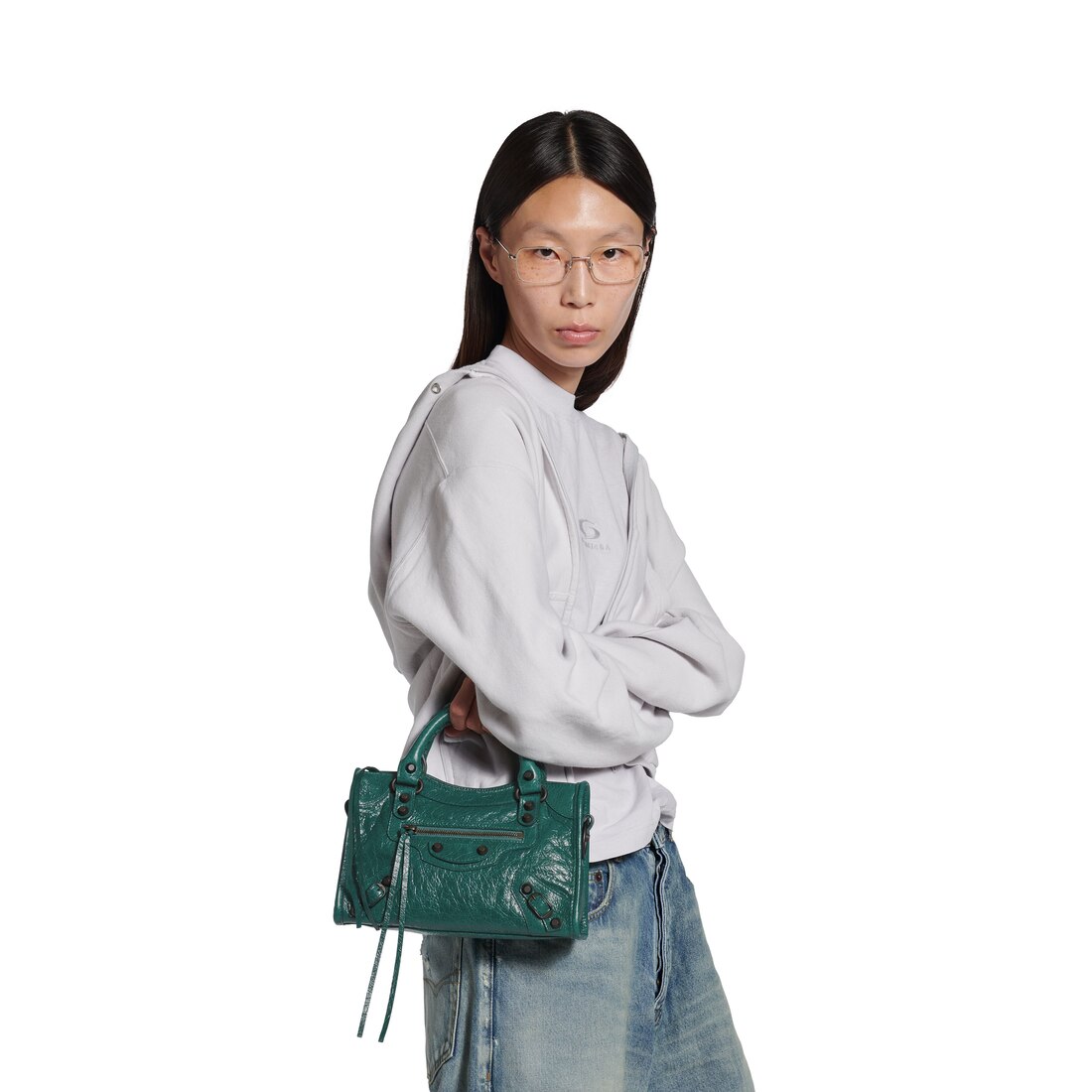Women's Le City Bag Mini in Dark Emerald