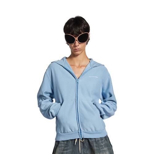 hoodie zippé balenciaga back fit regular