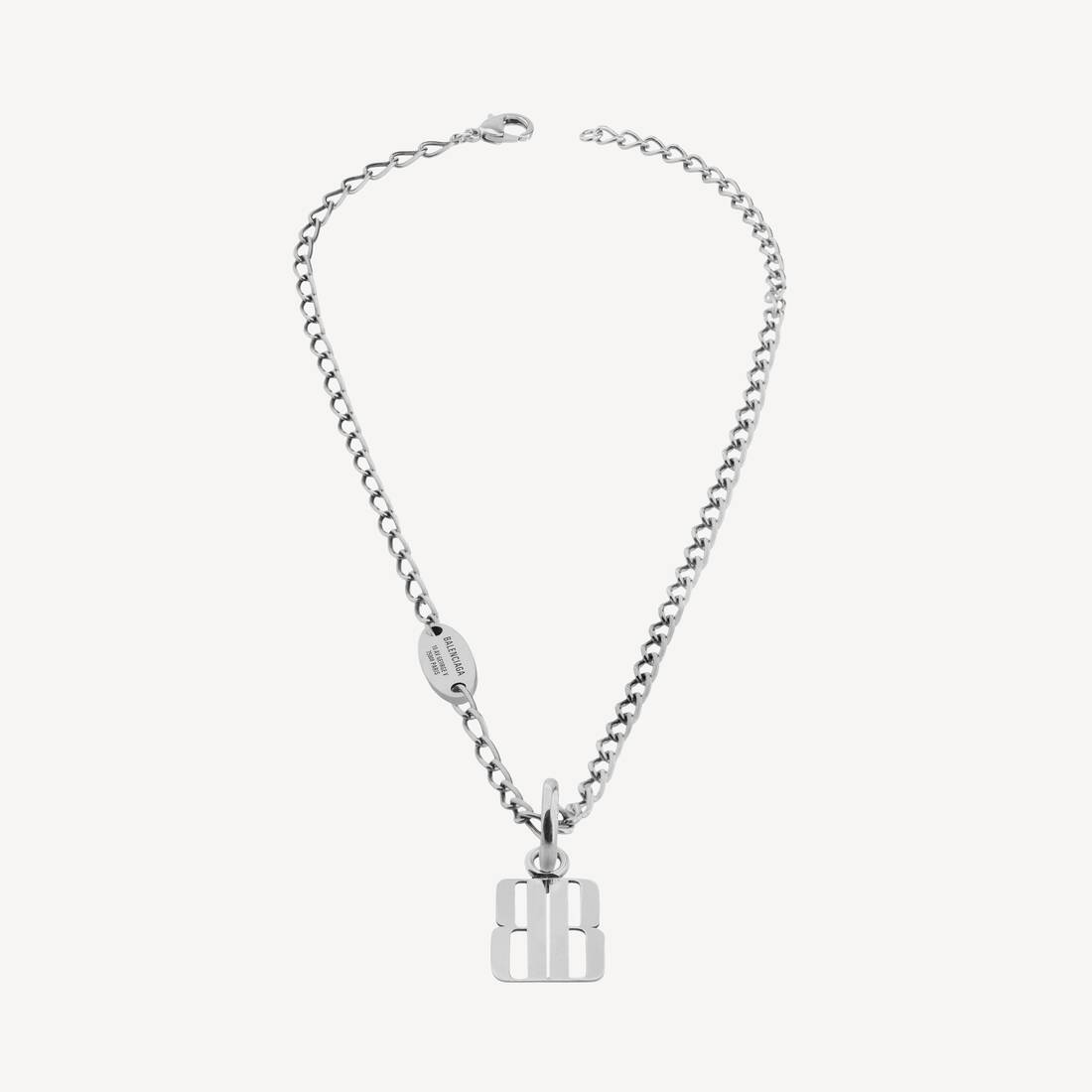 Nano Thin Necklace in Silver | Balenciaga Australia EN - Image 2