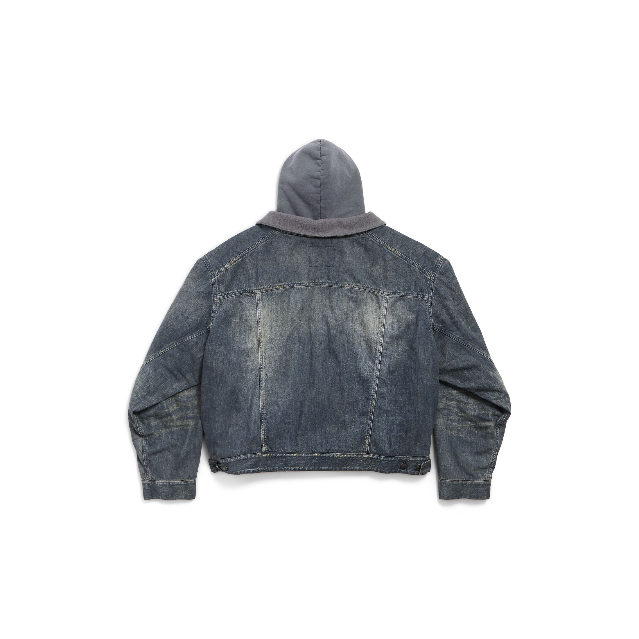 layered lined denim jacket