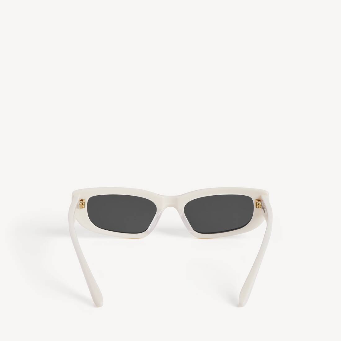 Lunettes De Soleil Rectangle Palma pour Femme en Cr&egrave;me Ivoire | Balenciaga France FR - Image 2