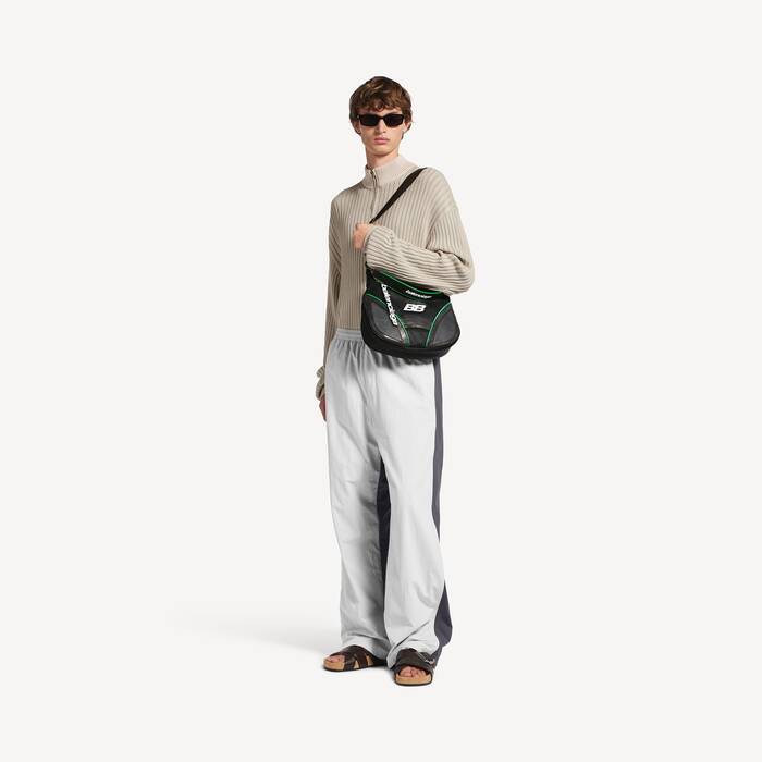 Borsa Messenger Hobo Biker Piccola da Uomo in Nero - Uomo | Balenciaga Italia IT - Image 3