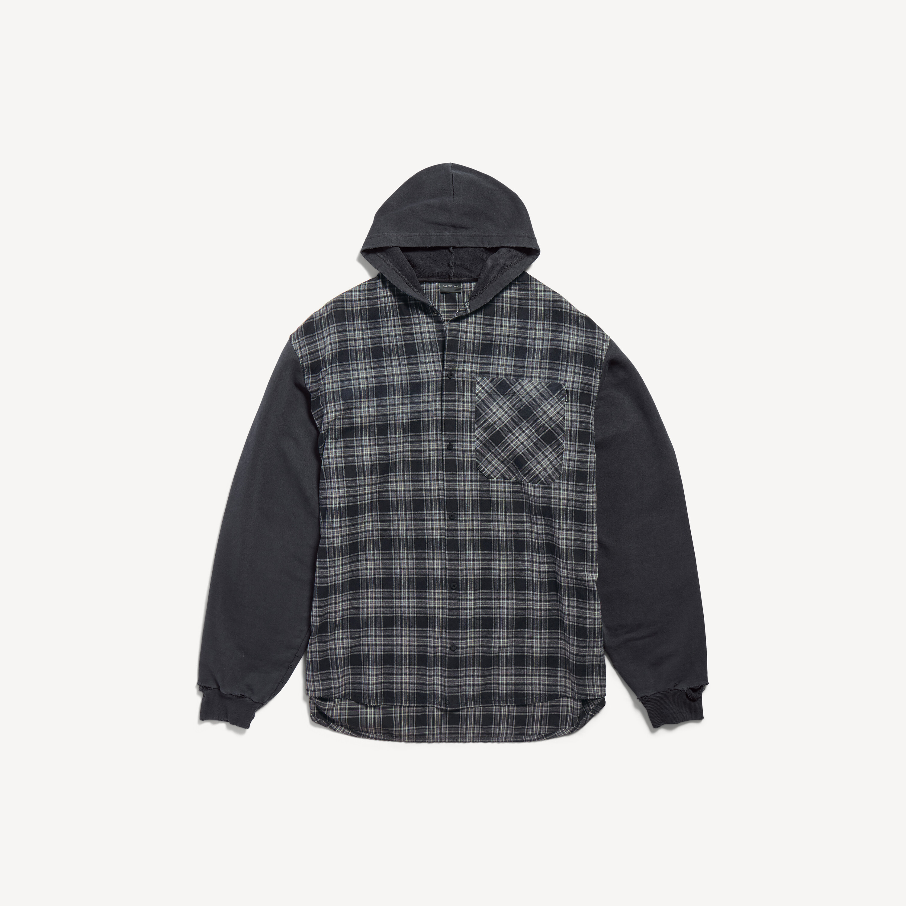 Men's Hooded Hybrid Shirt in Grey