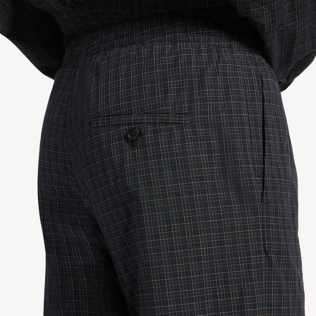 Men's Tailored Tracksuit Pants in Navy/dark Green | Balenciaga Finland EN - Image 6