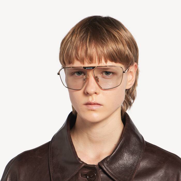 Gafas De Sol Tipo Navegador Tag 2.0 in Dorado | Balenciaga Espa&ntilde;a ES - Image 2