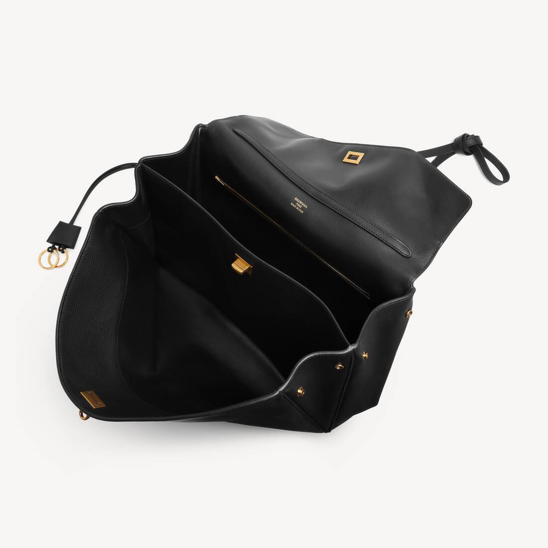 Rodeo Handtasche Gro&szlig; Genarbtes Kalbsleder f&uuml;r Damen in Schwarz | Balenciaga Deutschland DE - Image 5