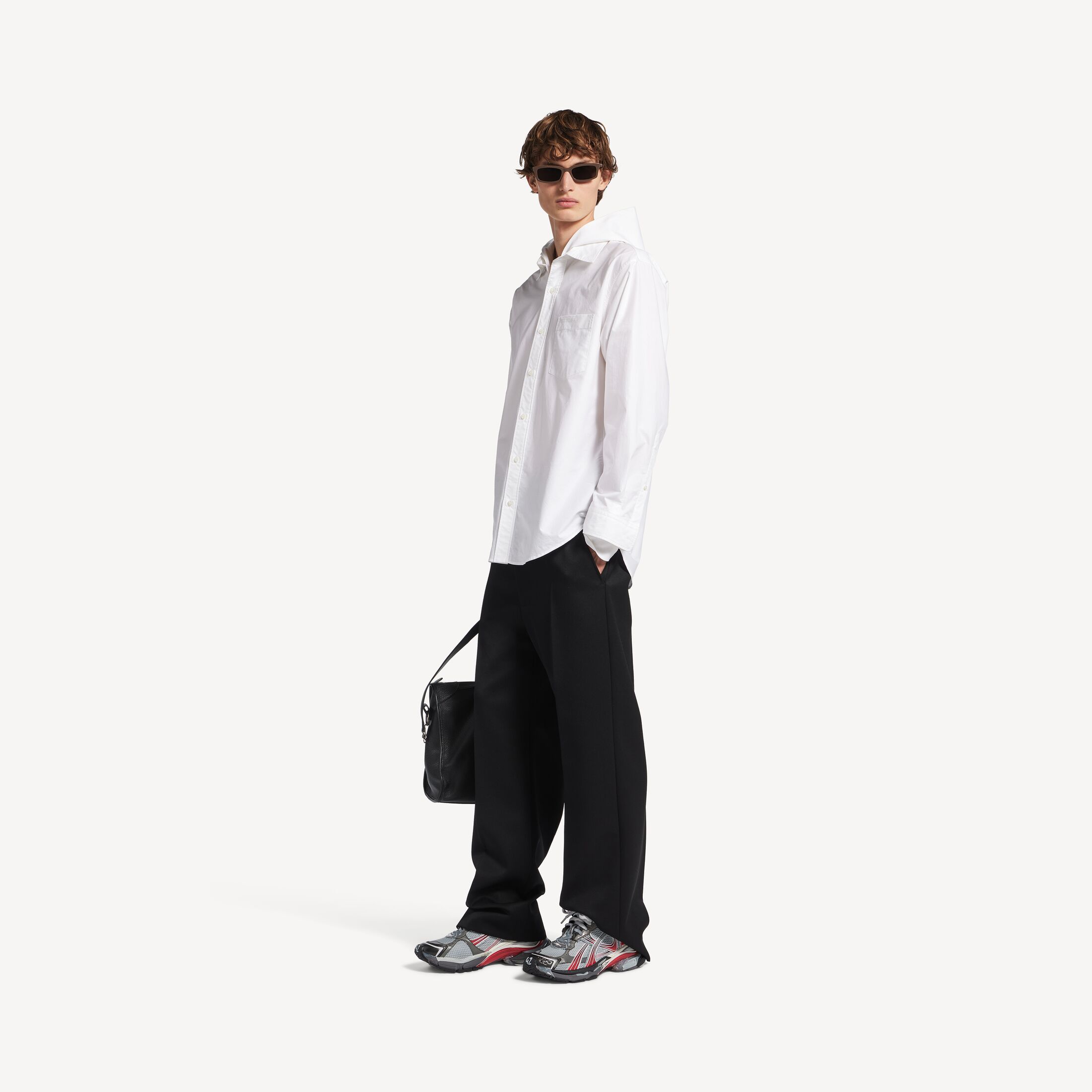 발렌시아가 남성 러너 그라데이션 스니커즈 그레이/레드/블랙 772774WRUNG1161