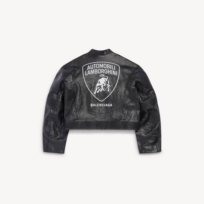 Balenciaga | Automobili Lamborghini Bikerjacke f&uuml;r Herren in Schwarz - Herren | Balenciaga Deutschland DE - Image 2