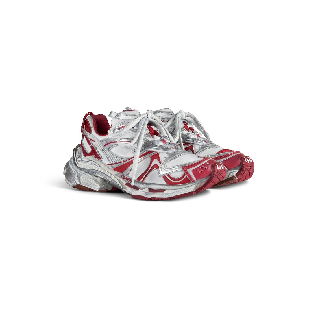 Men's Runner 2.0 Sneaker in Off White/red/brown