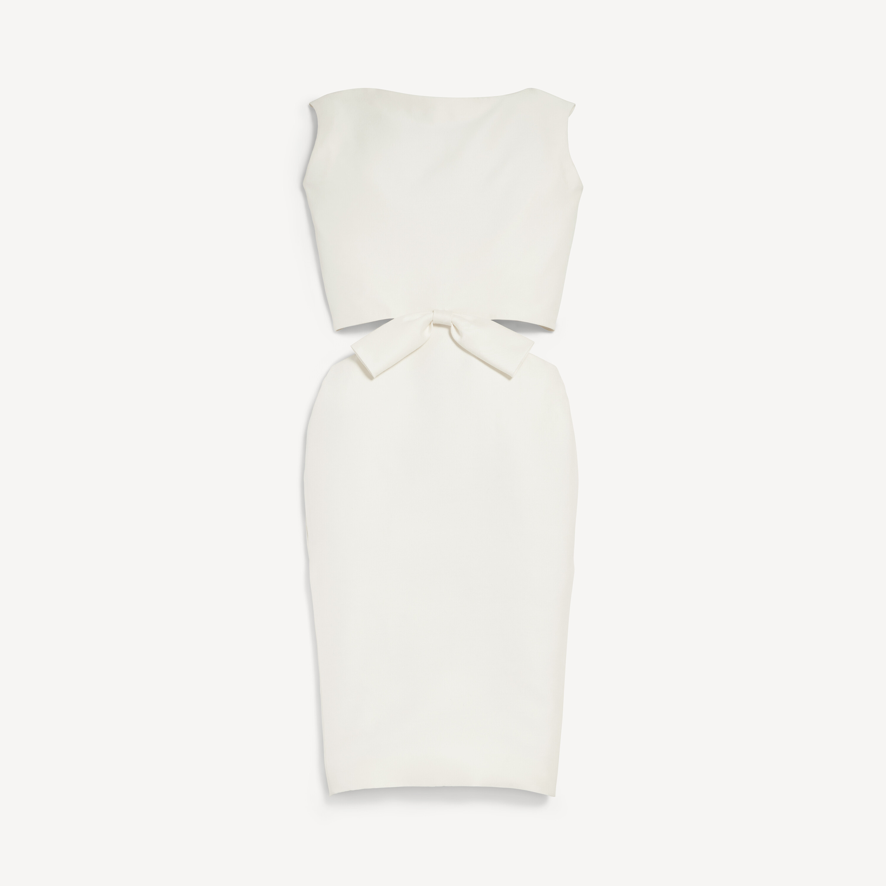 Women's Draped Back Bow Dress in Ivory