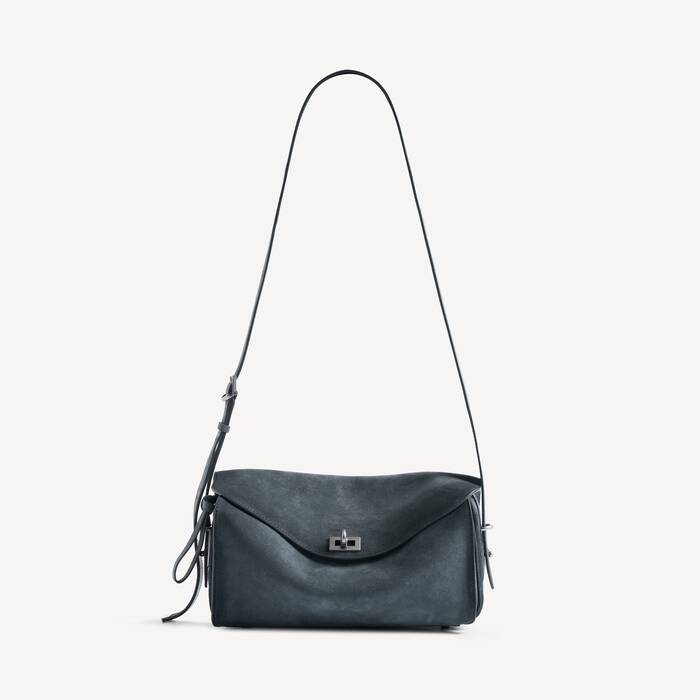 Sac Port&eacute; &Eacute;paule Le 7 Moyen pour Femme en Gris Orage - Femme | Balenciaga Luxembourg FR - Image 1