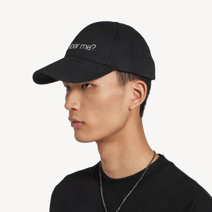 Men's Remember Me? Cap in Black - Men | Balenciaga United States EN - Image 3