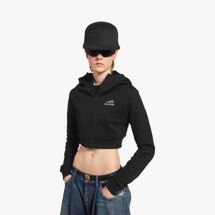 Sudadera Con Capucha Techwear Cocoon para Mujer en Negro - Mujer | Balenciaga Espa&ntilde;a ES - Image 1