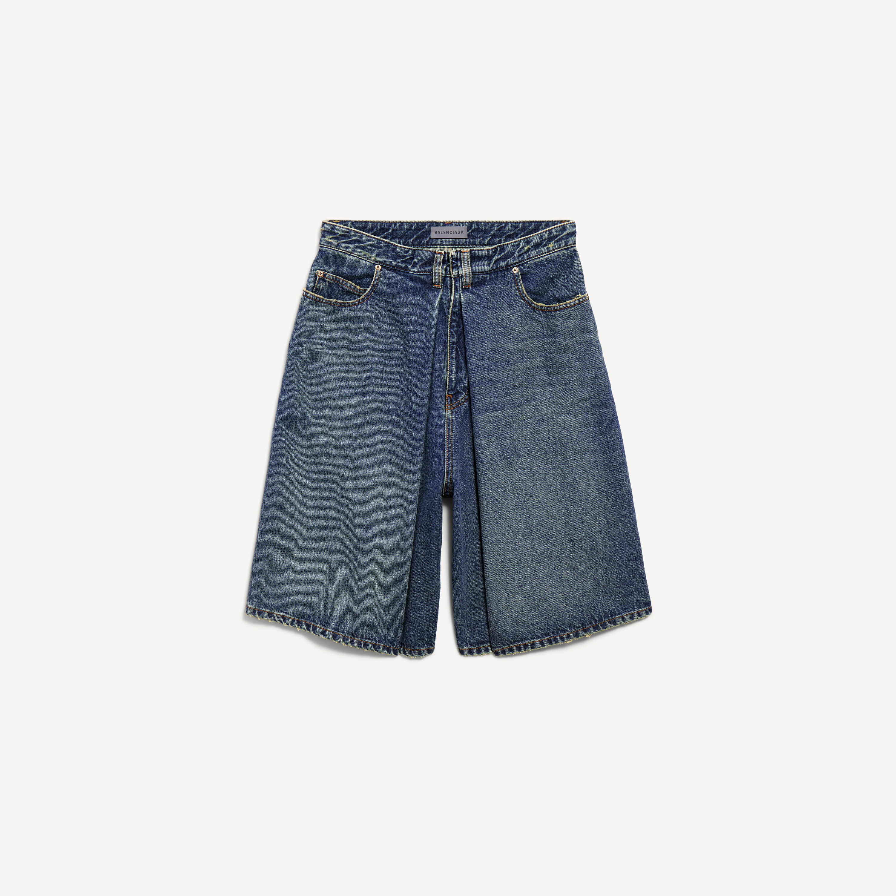 Women's Folded Shorts in Dirty Vintage Blue