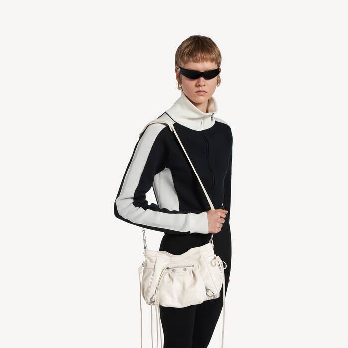 Women's Le City Bucket Bag Small in Optic White - Women | Balenciaga Canada EN - Image 2