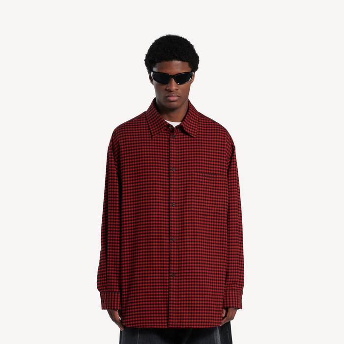 Men's Overshirt in Red - Men | Balenciaga Japan EN - Image 1