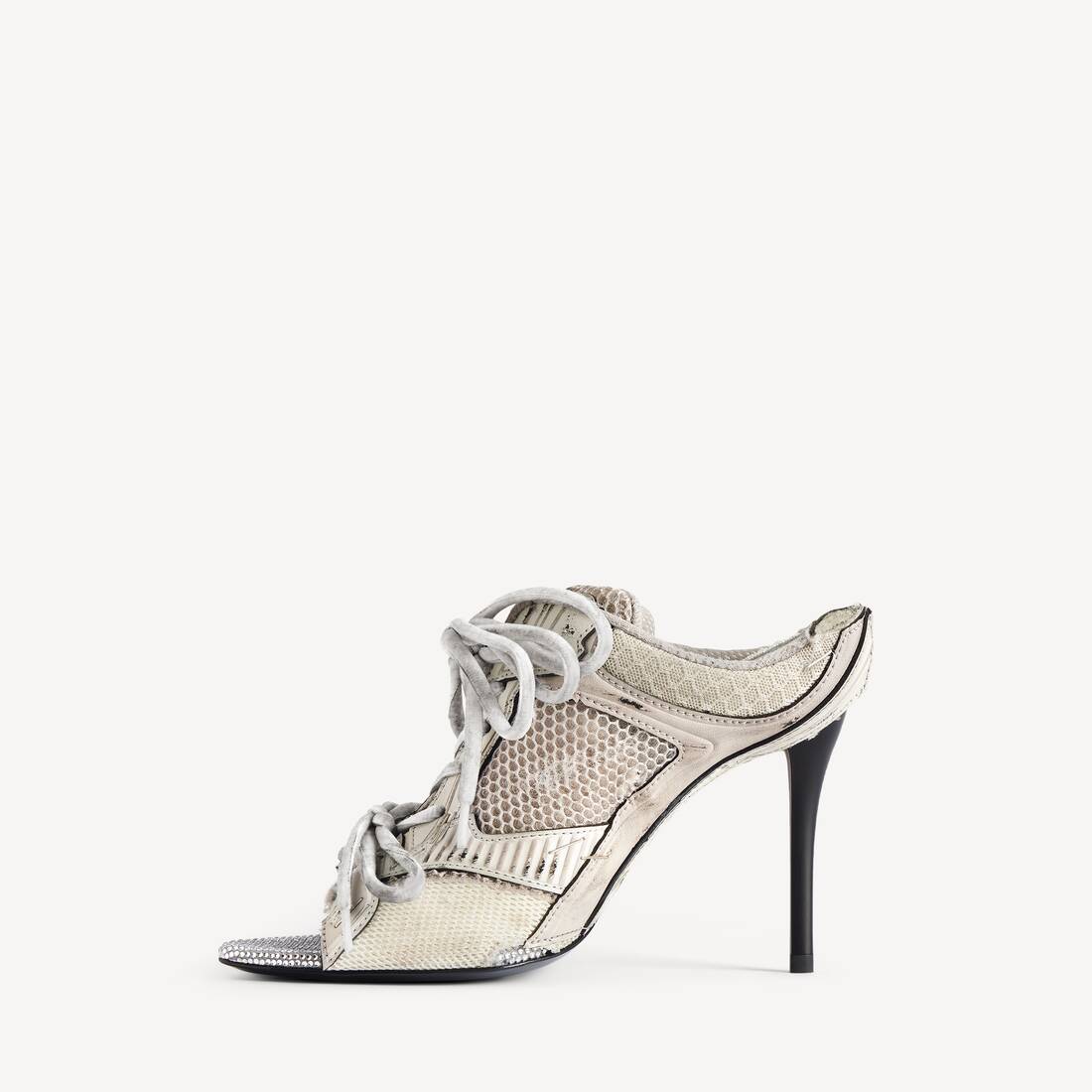 Sandale &Agrave; Talon Stapler pour Femme en Gris | Balenciaga France FR - Image 4