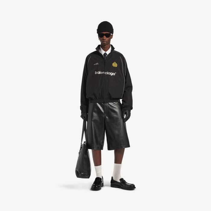 Men's Soccer Tracksuit Jacket in Black - Men | Balenciaga United Kingdom EN - Image 3