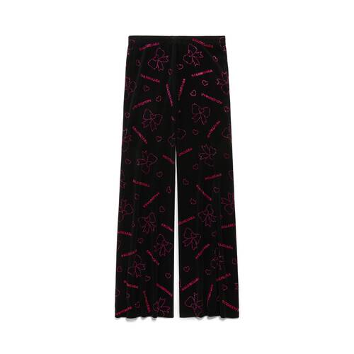 handrawn bows elastic pants