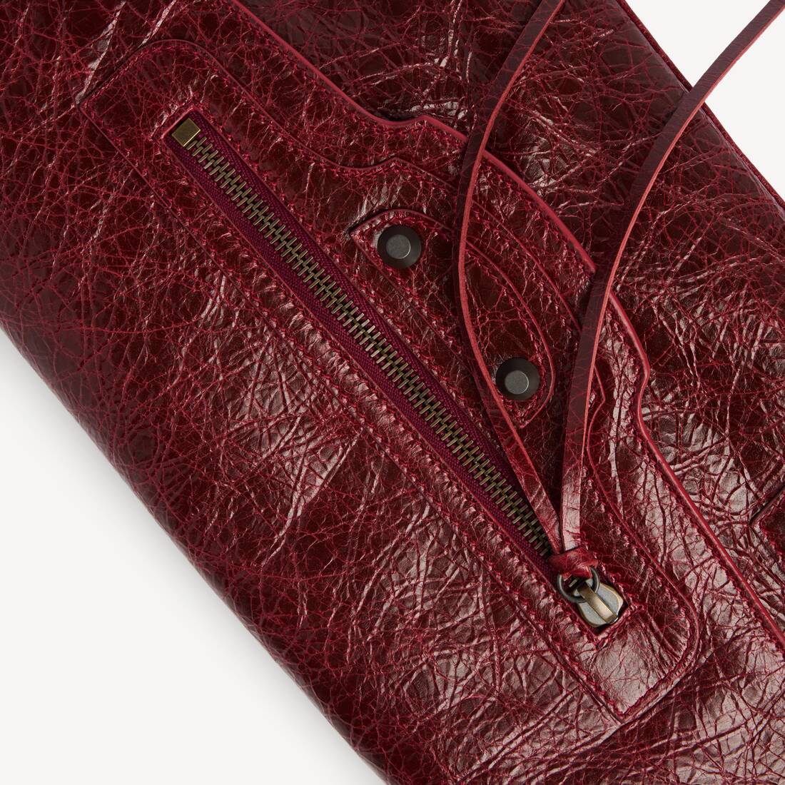 Women's Le City Clutch in Berry Red | Balenciaga United States EN - Image 5