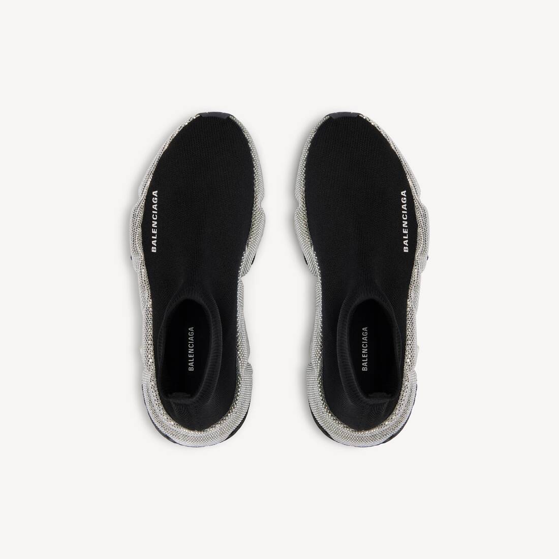 Zapatillas Speed De Punto Reciclado Con Estr&aacute;s para Hombre en Negro | Balenciaga Espa&ntilde;a ES - Image 6