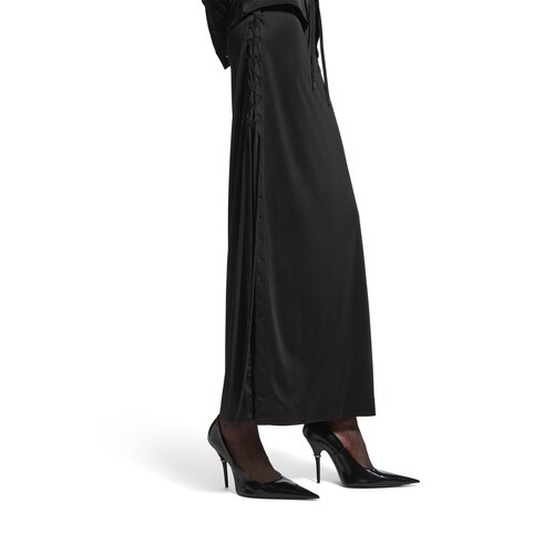 レースアップ maxi スカート