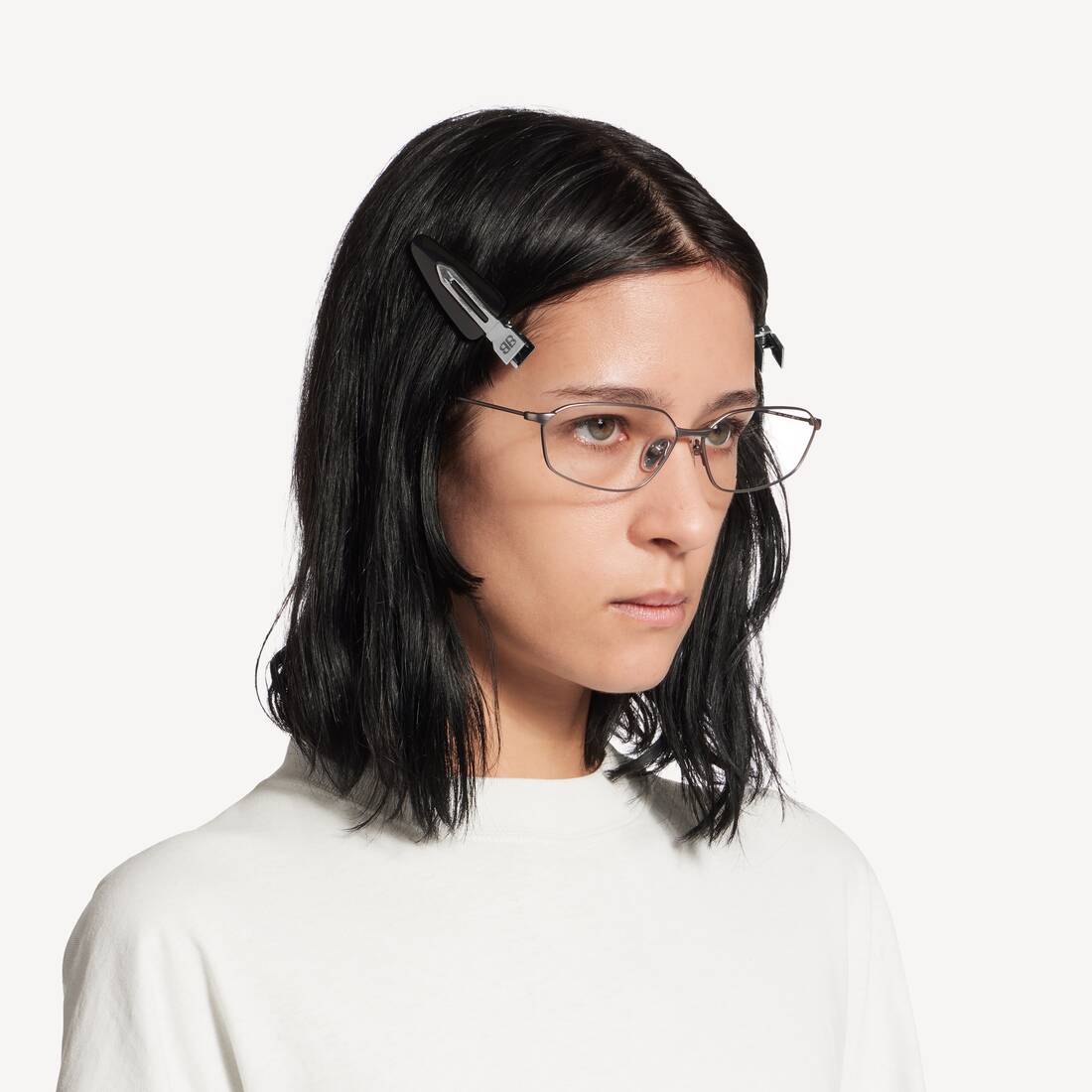 Juego De 2&nbsp;horquillas Salon Bb para Mujer en Plateado/negro | Balenciaga Espa&ntilde;a ES - Image 6