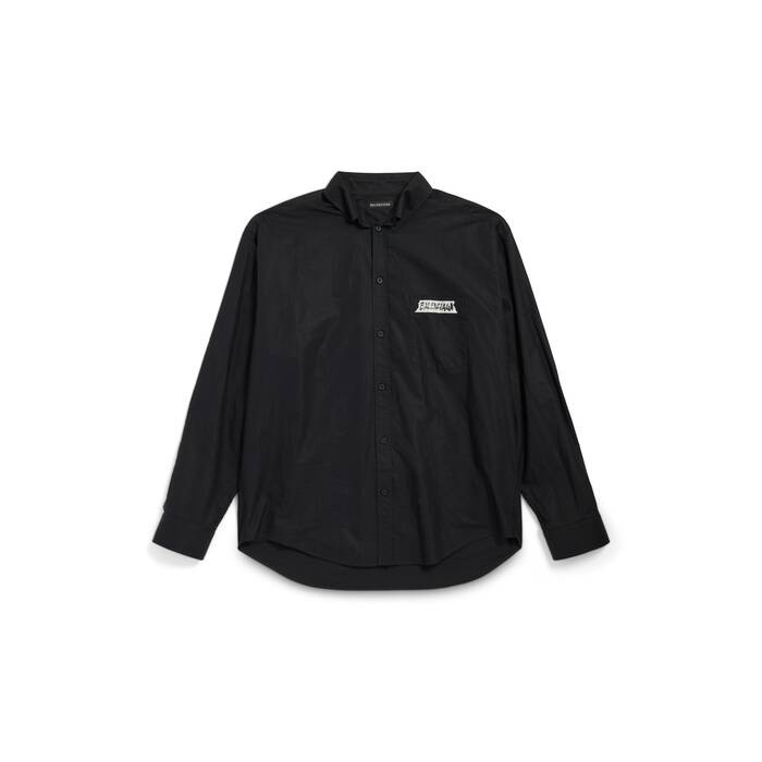 camisa de manga larga masking tape large fit