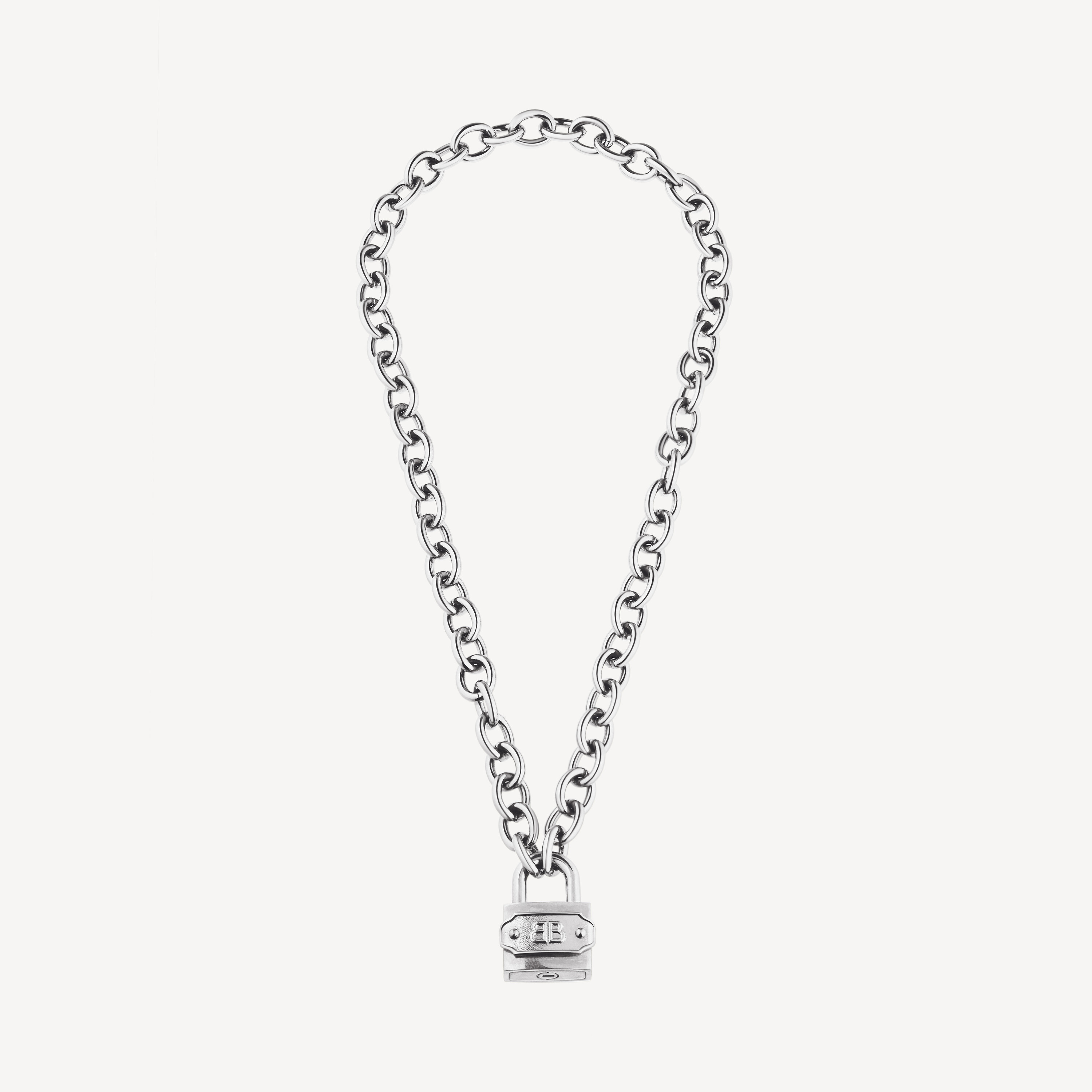 Bb Padlock ネックレス で シルバー/アンティークシルバー