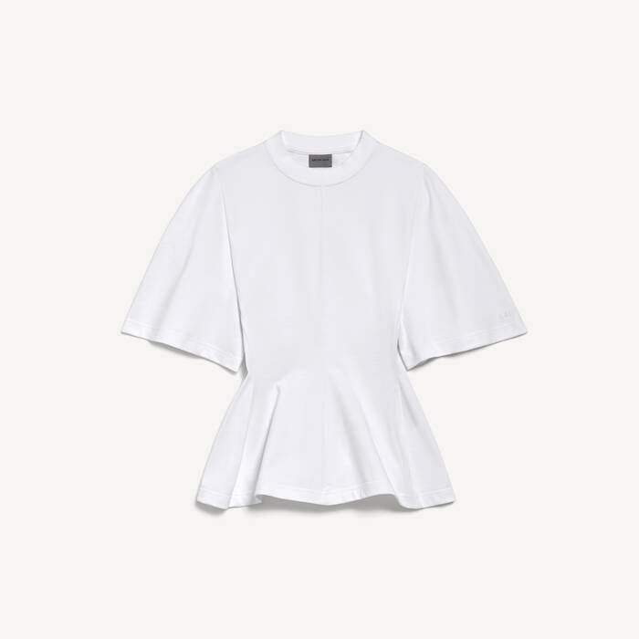 Camiseta Moldeada para Mujer en Blanco - Mujer | Balenciaga M&eacute;xico ES - Image 2