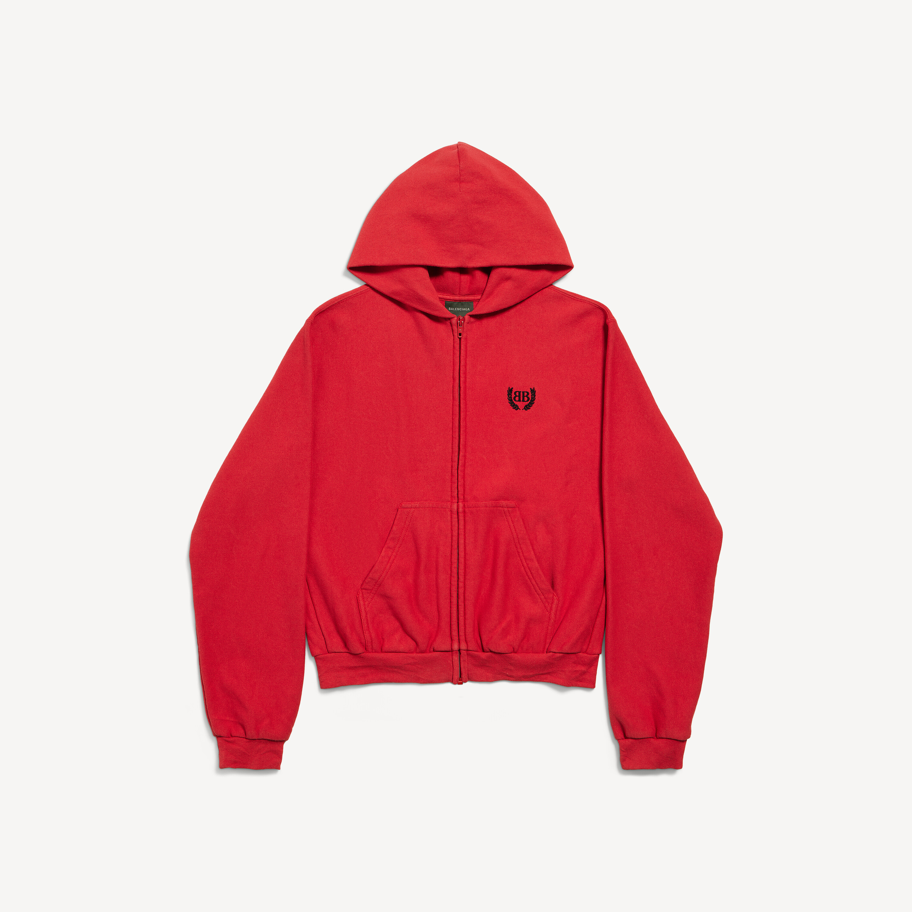 Cursive zip-up hoodie regular fit