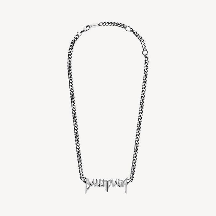 Typo Metal Necklace  in Silver | Balenciaga Canada EN - Image 1