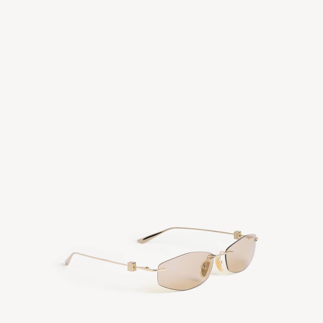 Lunettes De Soleil D-frame Nano pour Femme en Or Clair | Balenciaga France FR - Image 3