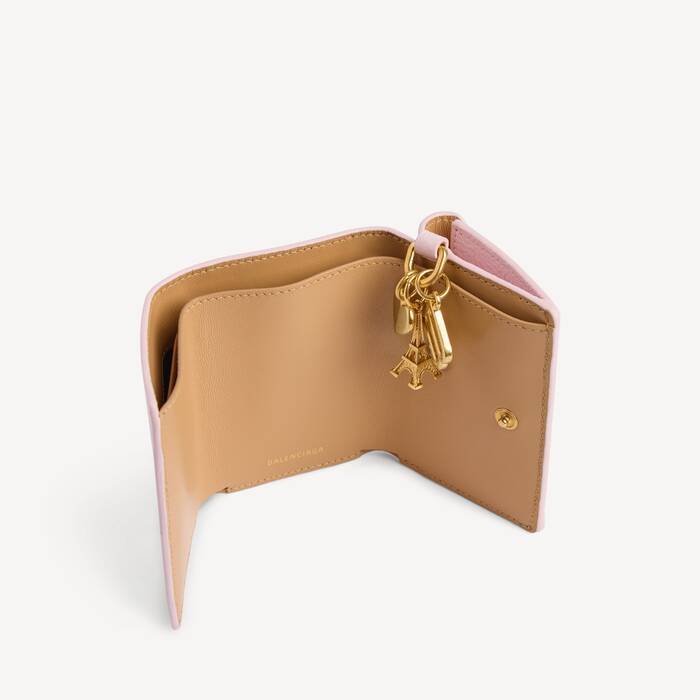Women's Token Mini Wallet in Petal Pink - Women | Balenciaga Australia EN - Image 3