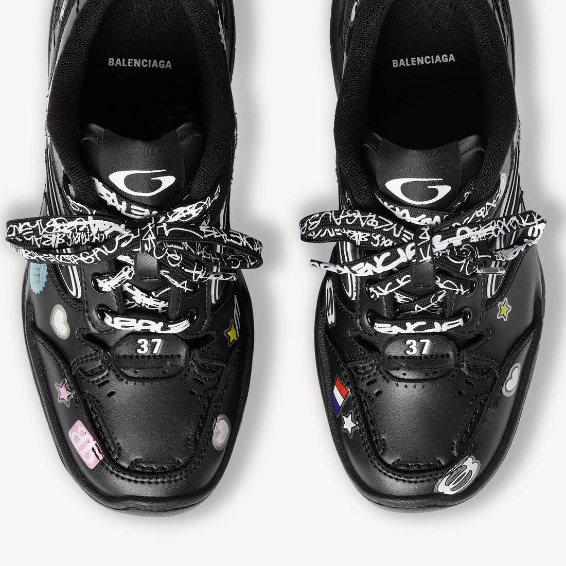 Zapatillas De Plataforma Hamptons Stickers para Mujer en Negro/multicolor | Balenciaga Espa&ntilde;a ES - Image 4
