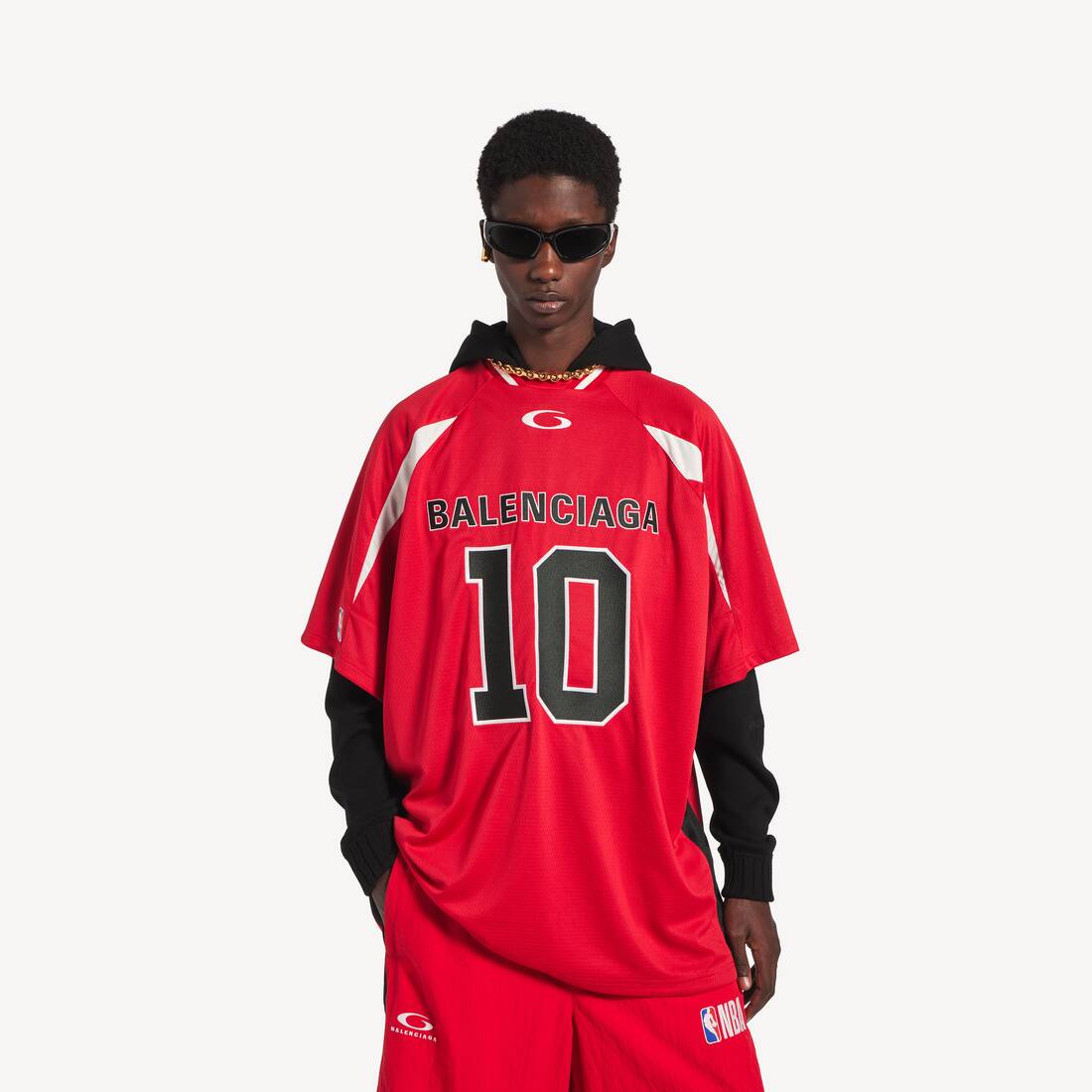 Men s Balenciaga Nba Collaboration Oversized T shirt In Red men-s-balenciaga-nba-collaboration-oversized-t-shirt-in-red