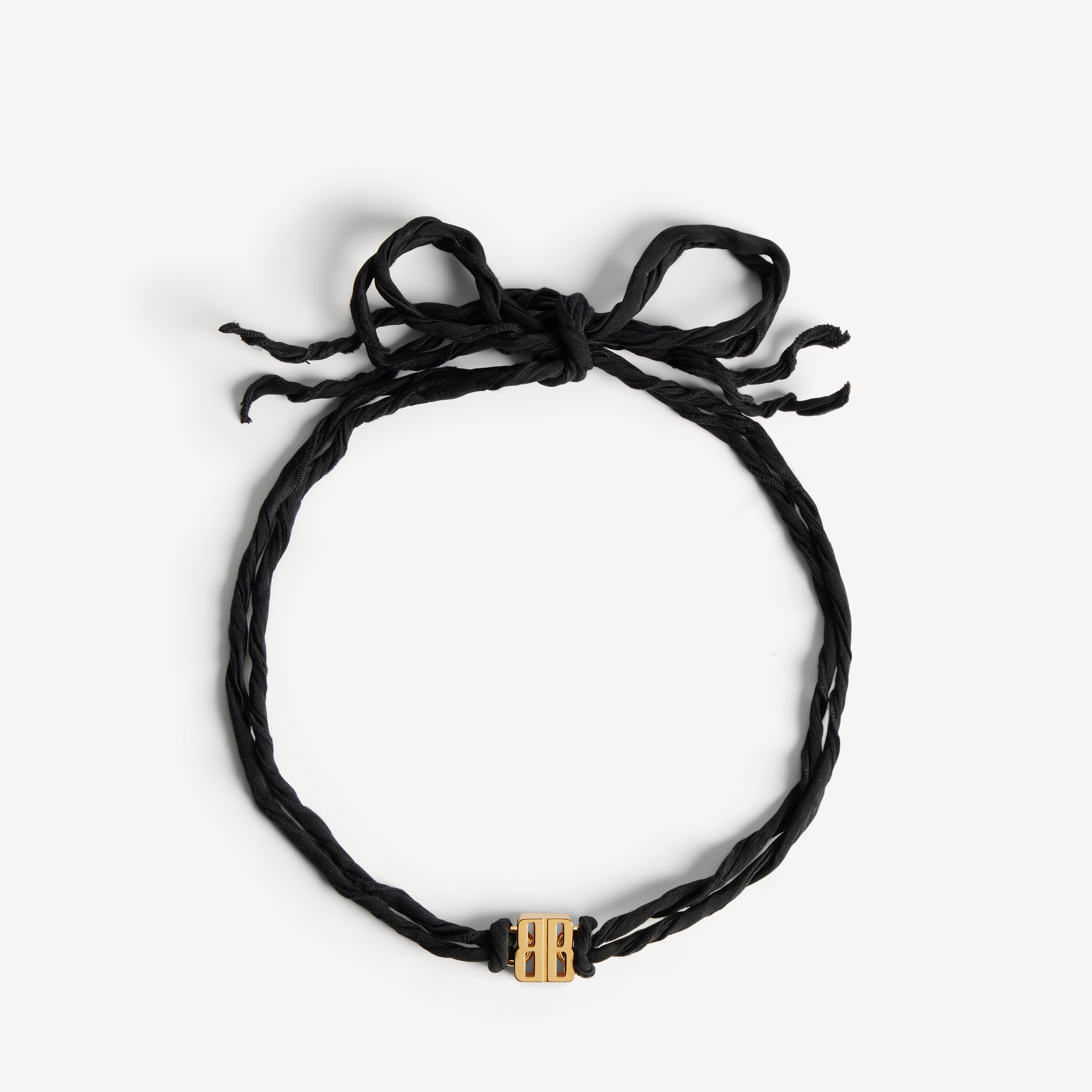 Women's Nano Ribbon Bb Choker in Black/shiny Gold