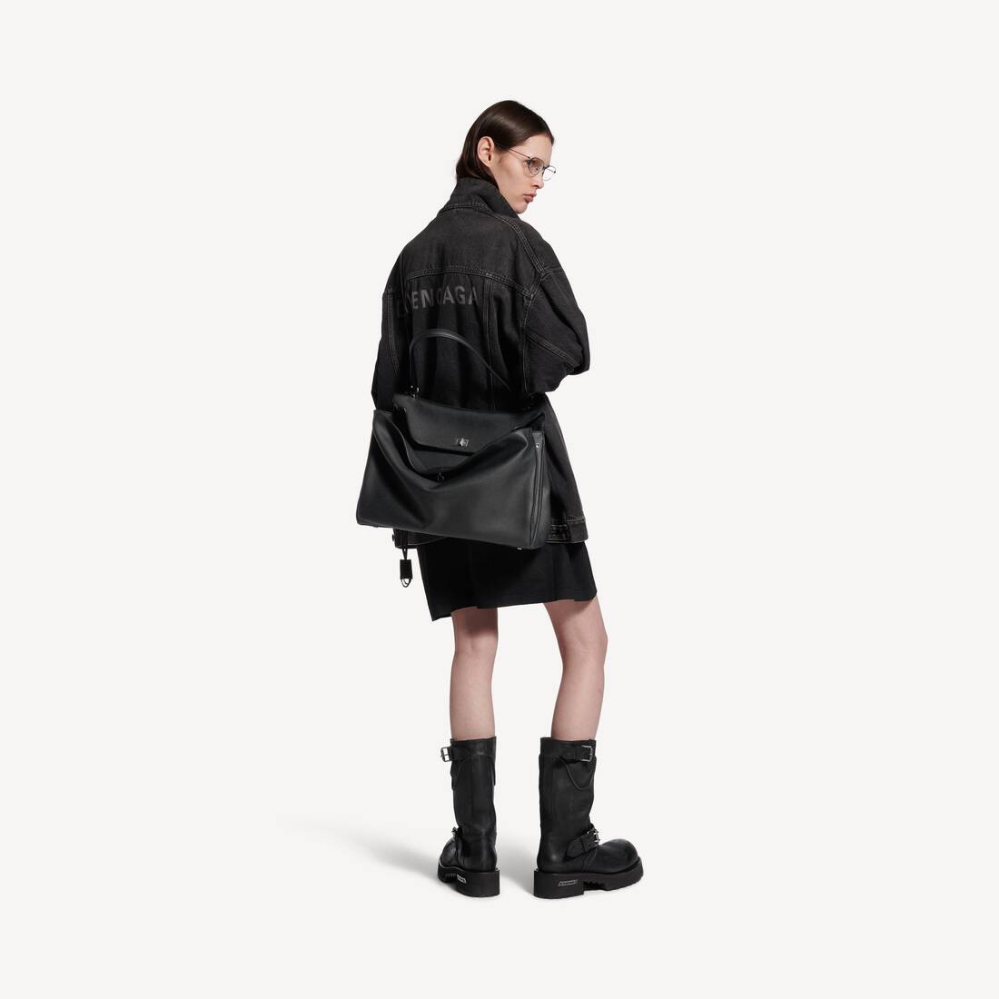 Rodeo Handbag Large Grained Calfskin in Black | Balenciaga Netherlands EN - Image 9