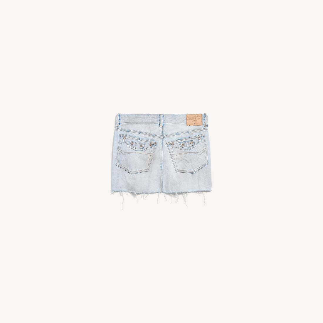 Women's City Mini Skirt in Light Blue | Balenciaga Lithuania EN - Image 2