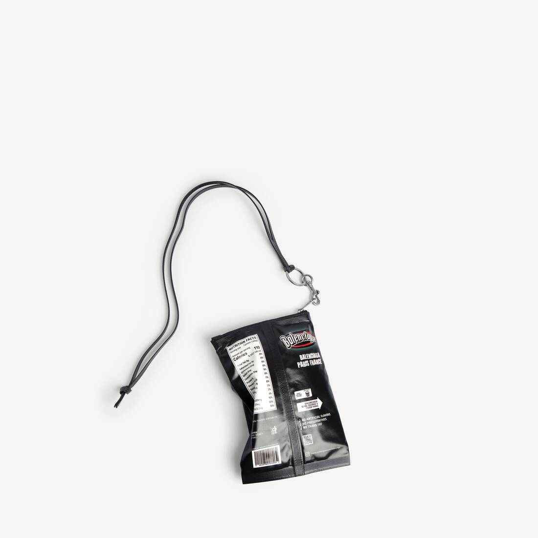 Chips Phone Holder Pouch in Black | Balenciaga Australia EN - Image 2