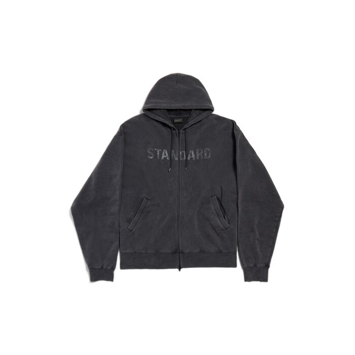 standard oversized zip-up hoodie