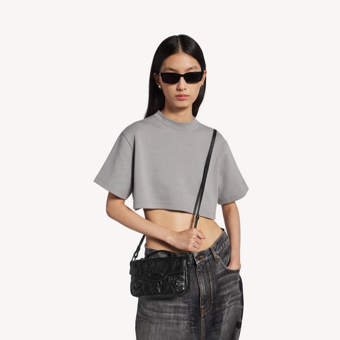 Women's Le City Flap Bag Nano in Black | Balenciaga Canada EN - Image 8