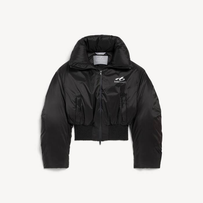 Women's Bodies Cropped Puffer in Black - Women | Balenciaga United Arab Emirates EN - Image 2