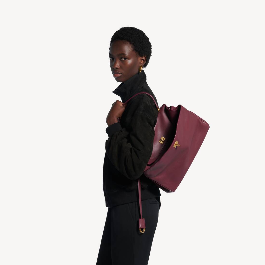 Sac &Agrave; Main Rodeo Moyen pour Femme en Bordeaux | Balenciaga France FR - Image 8