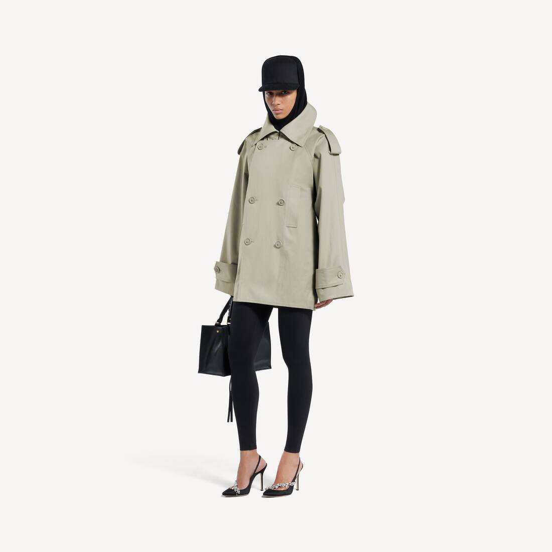 Zweireiher-trenchcoat f&uuml;r Damen in Helles Beige | Balenciaga Deutschland DE - Image 2