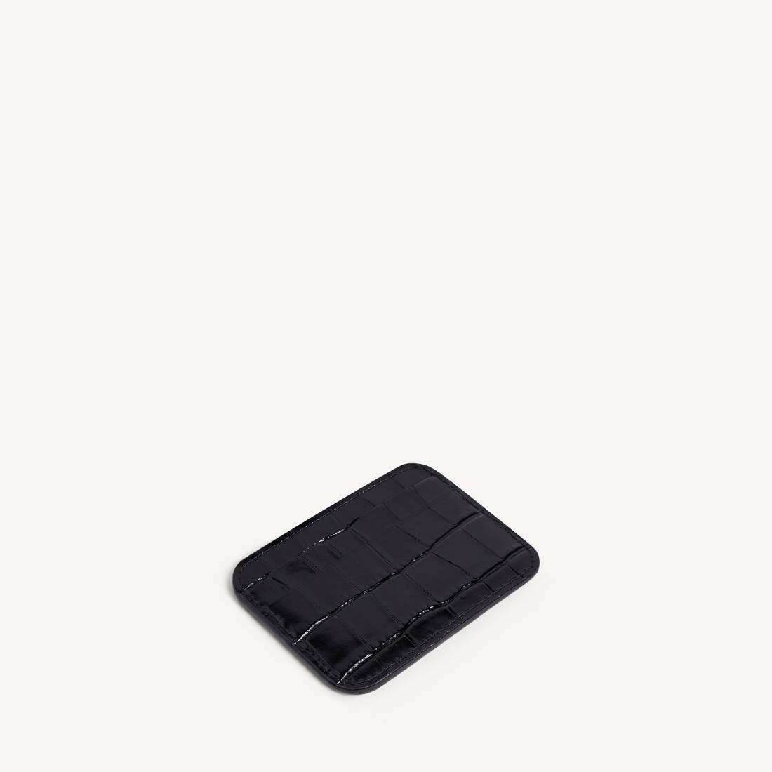 Cash Card Holder Crocodile Embossed in Black/white | Balenciaga Brazil EN - Image 2