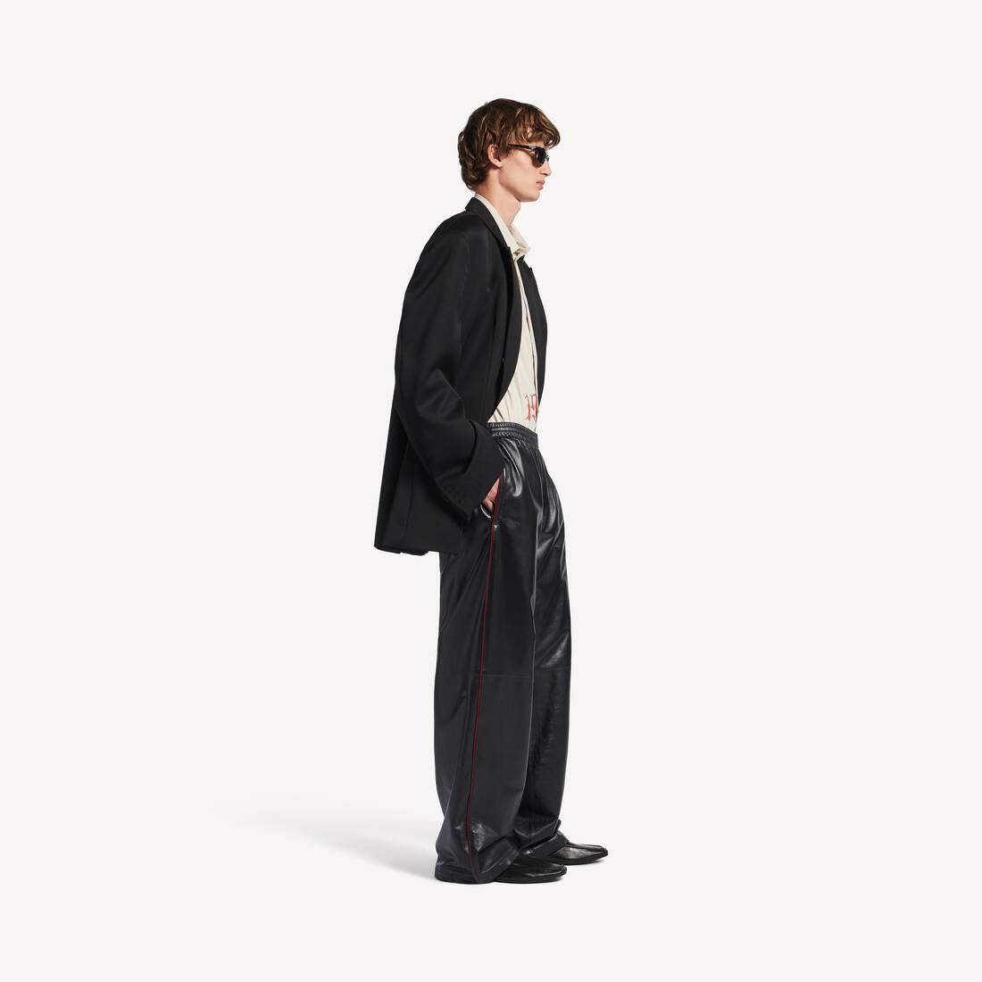 Men's Tracksuit Pants in Black/burgundy | Balenciaga Australia EN - Image 3