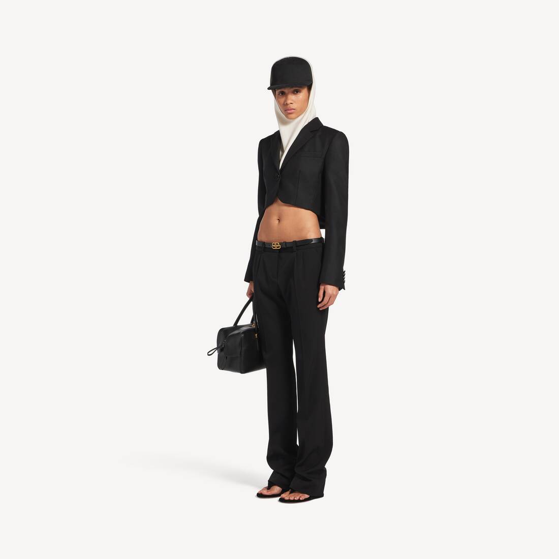 Giacca Cropped da Donna in Nero | Balenciaga Italia IT - Image 2