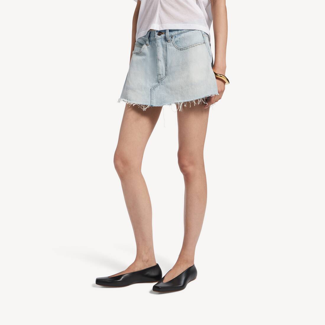 Women's Skort  in Light Blue | Balenciaga Netherlands EN - Image 5